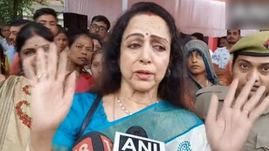 Uttar Pradesh: Amid Speculations of Kangana Ranaut Contesting for Mathura Elections, BJP MP Hema Malini Tauntingly Says, ‘Tomorrow Even Rakhi Sawant Will Become MP’ (Watch Video)