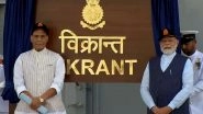 PM Narendra Modi Commissions India's First Indigenous Aircraft Carrier INS Vikrant in Kochi; Watch Video