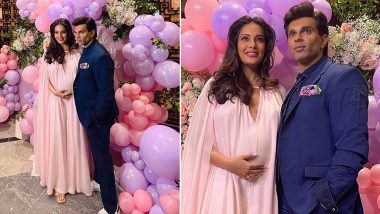 Parents-To-Be Bipasha Basu and Karan Singh Grover Serve Major Style Goals at Actress’ Baby Shower Ceremony (View Pics)