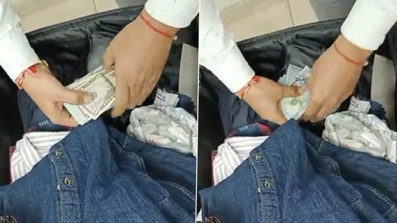 Video: CISF Nabs Passenger Carrying Rs 35 Lakh Foreign Currency Concealed Inside Bag At Delhi Airport, Hands Him Over to Customs