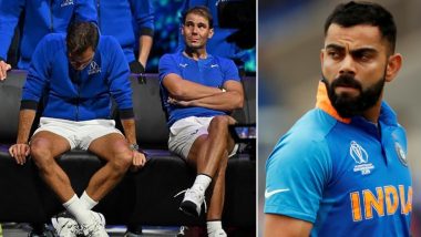 Fedal-Mania Grips Virat Kohli, Reacts to Rafael Nadal Crying for Roger Federer After Latter’s Tennis Retirement, Calls It, ‘Most Beautiful Sporting Picture Ever’