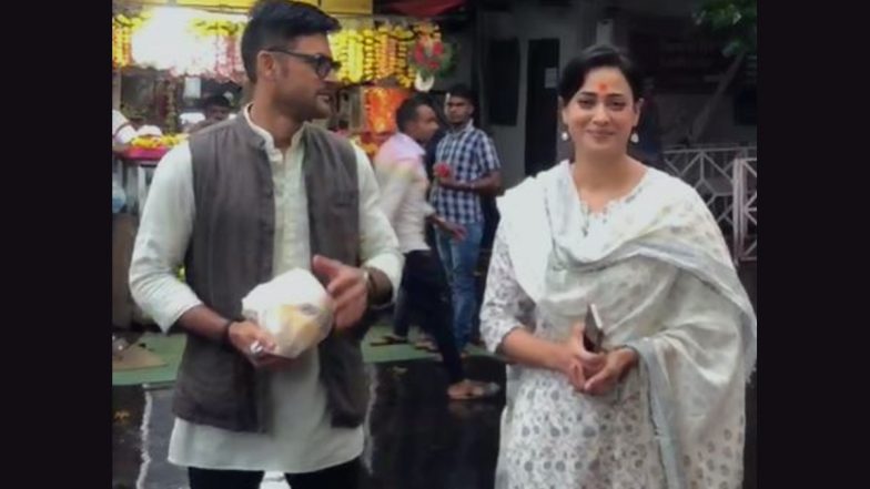 Shweta Tiwari and Manav Gohil Seek Blessings of Lord Ganesha at Siddhivinayak Temple