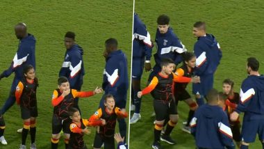 Starstruck Kids Hug Lionel Messi Ahead of Maccabi Haifa vs PSG UEFA Champions League 2022-23 Encounter (Watch Video)