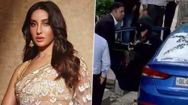 Sukesh Chandrashekhar Extortion Case: Nora Fatehi Appears Before Delhi Police’s Economic Offences Wing for Investigation (Watch Video)