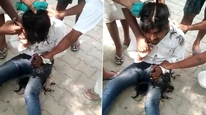 Video: Youth Beaten Up, His Hair Cut For Alleged Eve-Teasing in Uttar Pradesh’s Hardoi; Police Detain Five