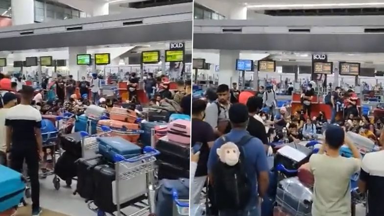 Lufthansa Flight Cancellation: Ruckus At Delhi Airport As Angry Flyers Demand Refund, Seats on Alternate Flights; Watch Videos