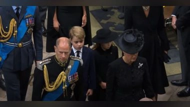 World News | Prince George, Princess Charlotte Attend Their Great-grandmother Queen Elizabeth's Funeral in London