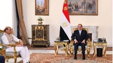 World News | Rajnath Singh Calls on Egyptian President Abdel Fattah El-Sisi in Cairo