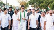 India News | Bharat Jodo Yatra Enters 14th Day, Rahul Gandhi Begins Day with Floral Tributes to Sree Narayana Guru
