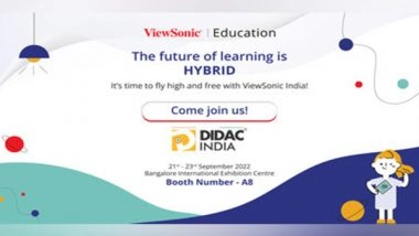 Business News | ViewSonic Participates at DIDAC India Displaying Cutting-edge Technology and Collaborative Solutions for Education