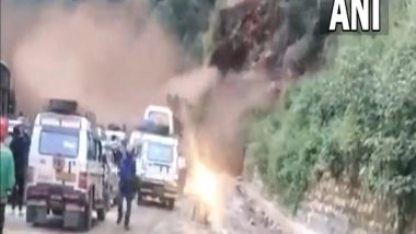 India News | Debris Triggered by Landslide Blocks NH-109 at Rudraprayag