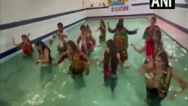 Navratri 2022 Celebrations: People in Udaipur Perform Garba in Swimming Pool on 'Chogada' Song (Watch Video)