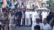 India News | Congress Leader Rahul Gandhi Resumes 'Bharat Jodo Yatra' on 18th Day in Thrissur in Kerala