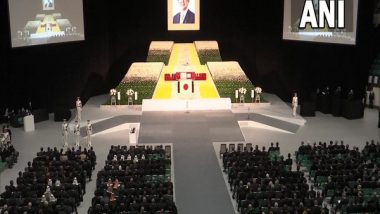 Shinzo Abe Funeral: PM Narendra Modi Attends State Funeral of Former Japanese PM at Nippon Budokan Hall in Tokyo