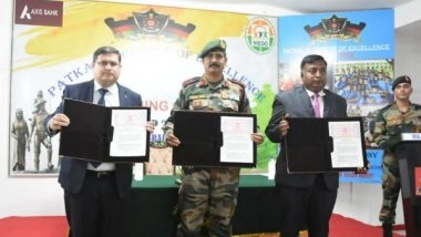 Business News | Assam Rifles Signs MoU with Axis Bank and NIEDO for Supporting Underprivileged Students in North East