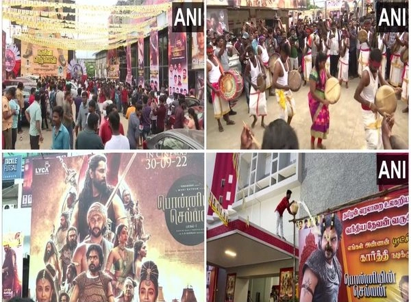 Entertainment News | From Offering Milk to Bursting Crackers, Fans Celebrate Release of 'Ponniyin Selvan' in Tamil Nadu