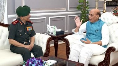 India News | CDS Gen Anil Chauhan Calls on Defence Minister Rajnath Singh Soon After Assuming Charge