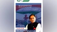 India News | Congress Presidential Poll: Shashi Tharoor's Blunder in Manifesto, Shows Distorted Map of India