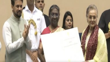 Entertainment News | Asha Parekh Conferred Dadasaheb Phalke Award