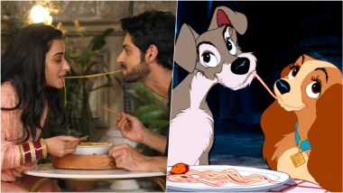 Channa Mereya: Aditya and Ginny Recreate Famous ‘Spaghetti Scene’ Minus the Kiss, Fans in Love With Karan Wahi and Niyati Fatnani’s Cute Chemistry (View Pics & Videos)