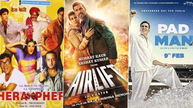 friktion klodset Forkludret Akshay Kumar Birthday Special: From Hera Pheri to PadMan - 5 Best Films of  the Superstar According to IMDb and Where to Watch Them Online! | 🎥  LatestLY