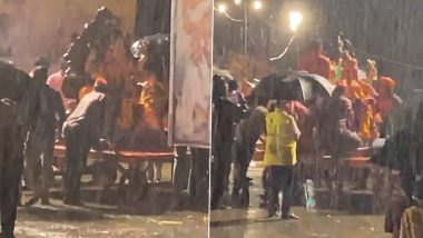 Video: Heavy Rain Lashes Maharashtra’s Thane Amid Ganesh Visarjan 2022 Celebrations