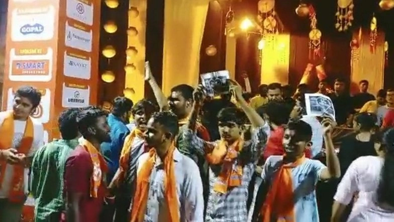 Moral Policing in Gujarat: Bajrang Dal Activists Visiting Garba Venues in Ahmedabad to Create Awareness Among Hindu Girls Against ‘Love Jihad’ (Watch Video)