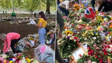 Video: Good Samaritans Remove Plastic From Flower Bouquets Left in Memory of Queen Elizabeth II in London