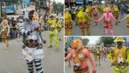 Onam 2022: Pulikkali Enthrals Crowds in Kerala&rsquo;s Thrissur (Watch Video)