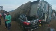 Video: Family Steps Out for Tea Minutes Before Speeding Truck Overturns and Falls on Their Car on Pune-Indore Highway