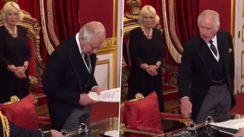 Video: King Charles III Furiously Gestures Aides To Clear Desk During Proclamation Ceremony