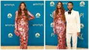 Emmys 2022: Chrissy Teigen Flaunts Baby Bump at Red Carpet as She Attends 74th Primetime Emmy Awards 2022 With Hubby John Legend (View Pics)