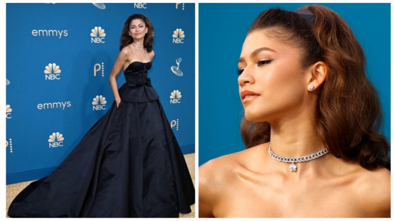 Emmys 2022: Zendaya Wows Us in Black Classic Vintage Dress at Red