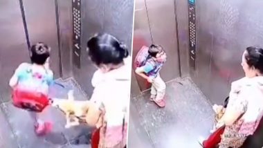 Video: Dog Bites Small Kid in Society’s Lift in UP’s Ghaziabad, Case Registered Against Owner