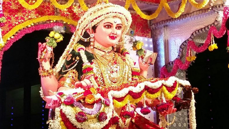 Gyanvapi Muslim Family Weaves Green Silk Saree With Golden Embroidery for Idol of Goddess Sharada