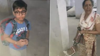 Video: Woman Confronted By Man Whose Son Was Bitten By Her Dog in Ghaziabad Housing Society Lift