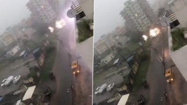 Video: Lightning Strikes Maharashtra’s Nashik Amid Incessant Rains