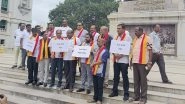 Hindi Diwas 2022: Protest Against Celebration Held in Bengaluru, JDS Observe &lsquo;Anti-Hindi Day&rsquo; Near Vidhana Soudha