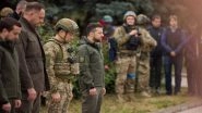 Ukraine President Volodymyr Zelenskyy Visits Recently Retaken, Devastated City of Izium (See Pics)