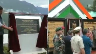 Arunachal Pradesh: Former CDS Late General Bipin Rawat Honoured at Kibithu Military Camp Today (Watch Video)