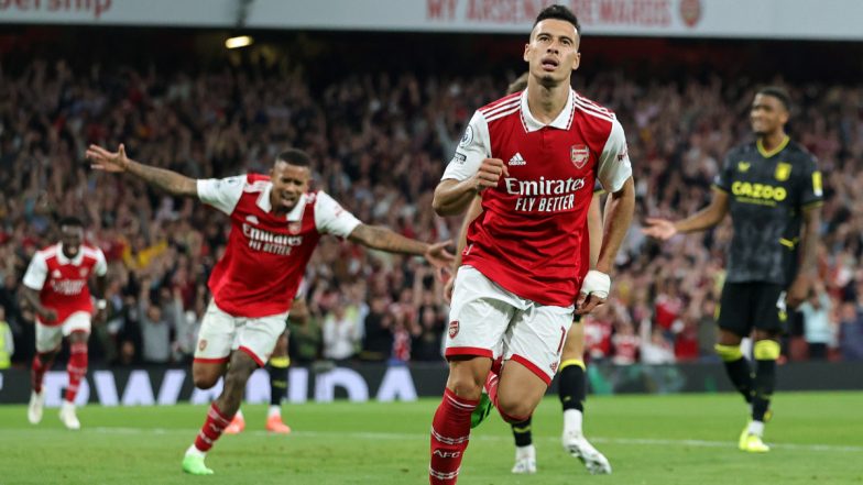 Arsenal 2–1 Aston Villa: Gunners Maintain Perfect Premier League 2022–23 Start With Fifth Consecutive Win (Watch Goal Video Highlights)