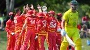 AUS vs ZIM: David Warner Hits 94 but Ryan Burl&rsquo;s Sensational Five-Wicket Haul Helps Zimbabwe Limit Australia to 141 in 3rd ODI