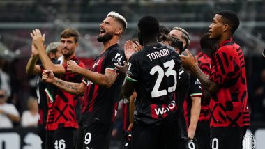 AC Milan 3-2 Inter Milan, Serie A 2022-23: Rafael Leao, Olivier Giroud Shine as the Rossoneri Win Thrilling Derby (Watch Video Highlight)