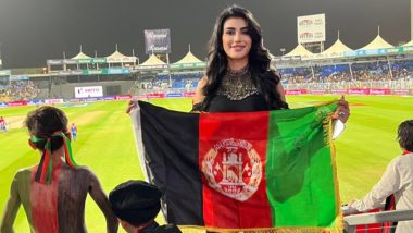 Afghan Mystery Girl Wazhma Ayoubi’s Pictures Go Viral While Cheering for Afghanistan Cricket Team in Asia Cup 2022 (See Photos)