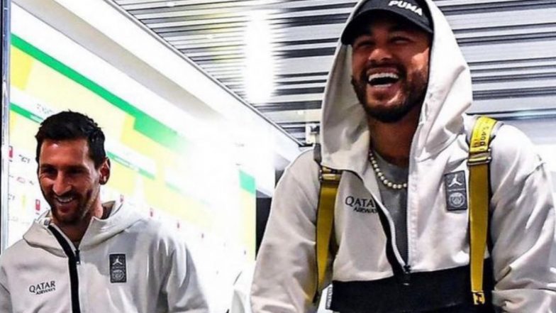 UEFA Champions League 2022-23: Lionel Messi, Neymar All Smiles Ahead of PSG vs Juventus Match (See Pic)