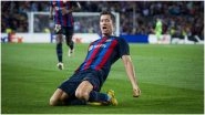 UEFA Champions League 2022-23: Robert Lewandowski Hat-Trick Helps Barcelona Thrash Viktoria Plzen 5-1 at Camp Nou (Watch Video Highlights)