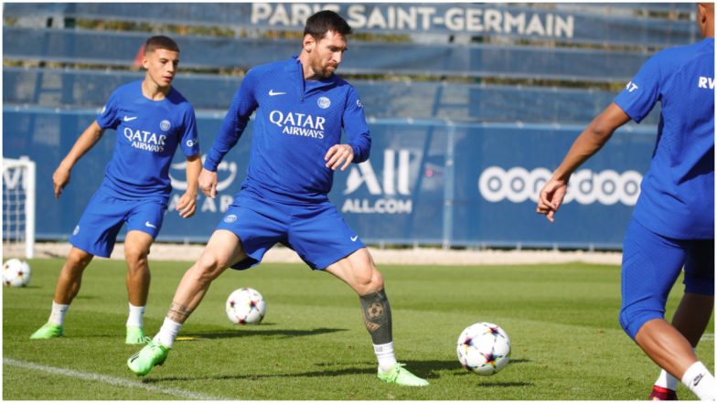 Lionel Messi Trains With His PSG Teammates Ahead of UEFA Champions League Clash Against Maccabi Haifa (See Pics)