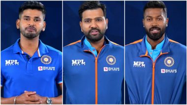 Team India Kit for T20 World Cup 2022: Rohit Sharma, Hardik Pandya and Shreyas Iyer Feature in Promo of New Jersey of Indian Cricket Team