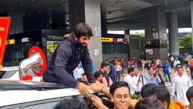 Bajrang Punia, World Wrestling Championships 2022 Bronze Medalist, Receives Warm Welcome in Delhi (Watch Video)