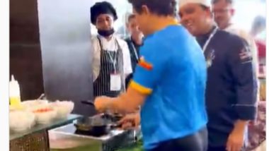 Sachin Tendulkar Cooks Eggs Wearing Batting Pads After India Legends vs New Zealand Legends Road Safety World Series 2022 Match, Shares Video